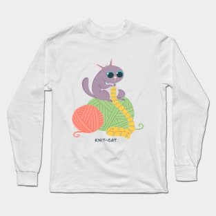 knit cat Long Sleeve T-Shirt